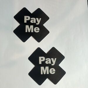 Black 'Pay Me' Pasties